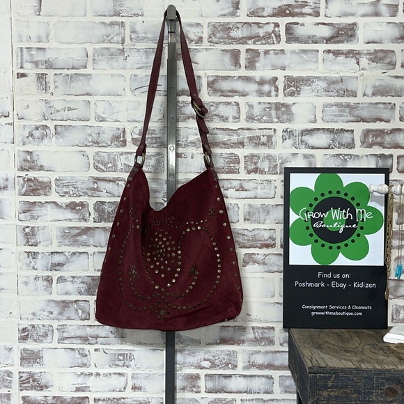 Handbags - Suede leather shoulder bag